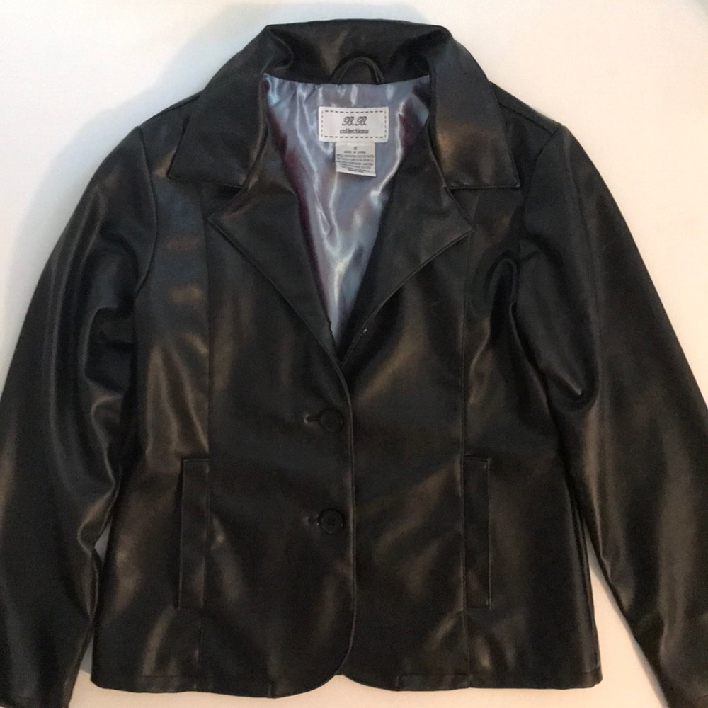 Girls Leather Jacket Size Small